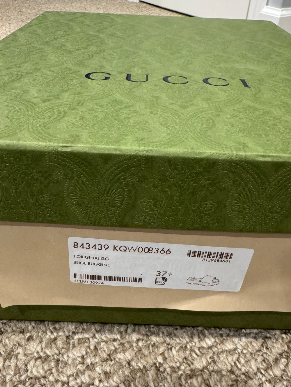 Gucci Beige GG Monogram Canvas Angelina Platform Slide NWB & DUST BAG/AUTHENTIC - Picture 4 of 8
